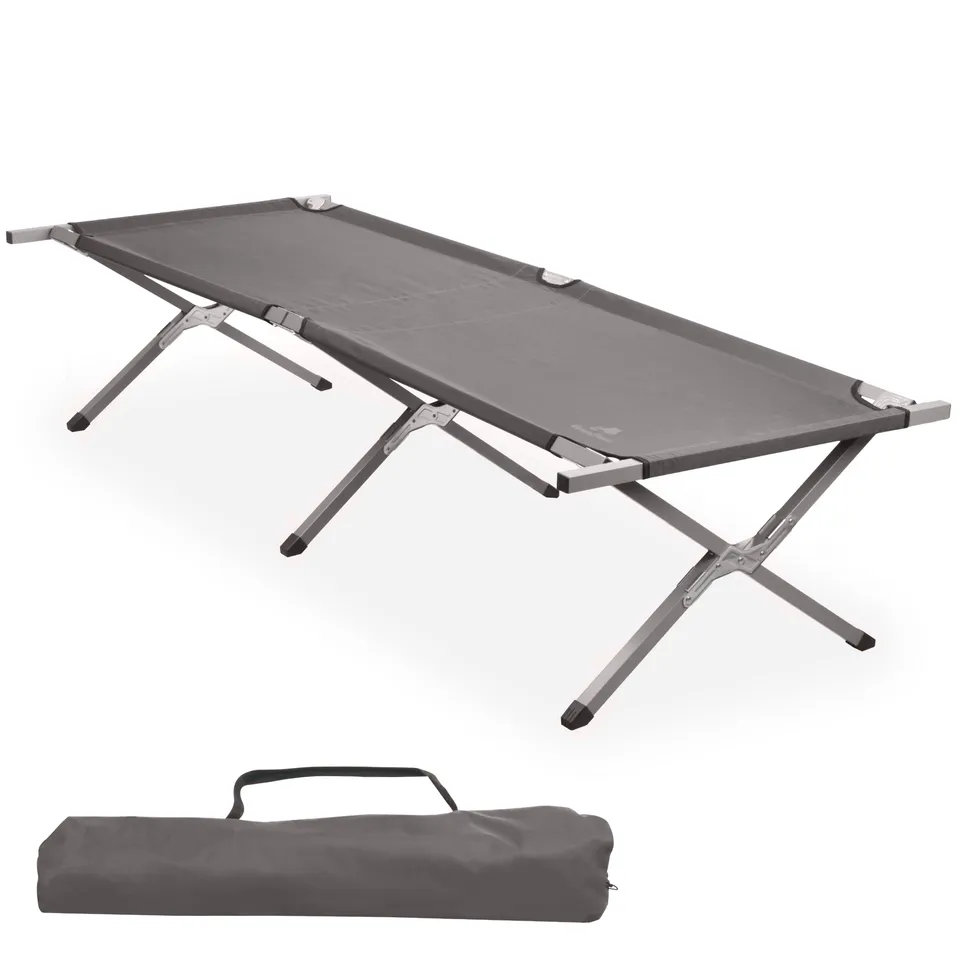 CampFeuer Feldbett pat camping pliabil gri 190 cm