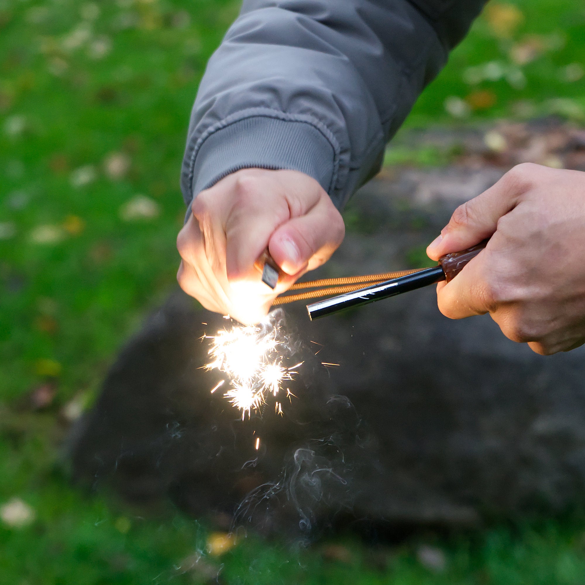 CampFeuer Feuerstahl Set supravietuire amnar cu husa