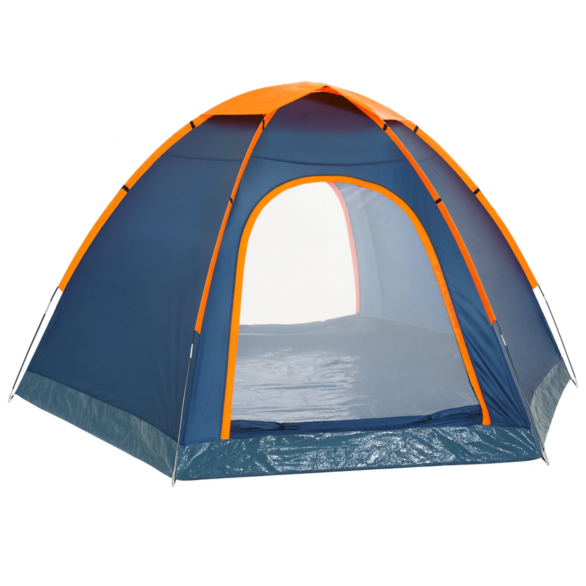 CampFeuer HexOne Cort cupola 4 persoane portocaliu-albastru