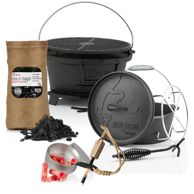 CampFeuer Survival Set 6 piese oala fonta Dutch Oven