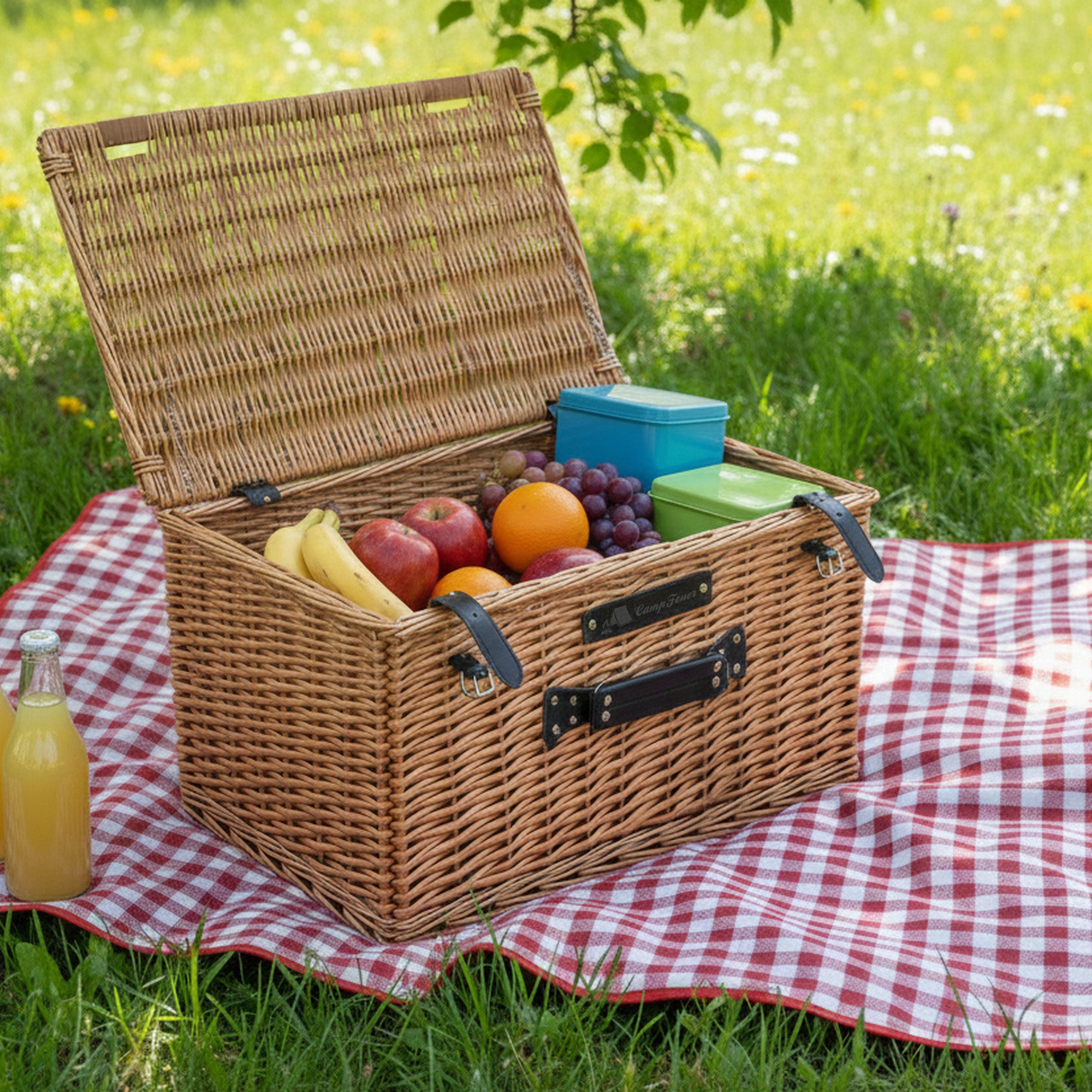 CampFeuer set cos picnic rachita 3 piese cu capac