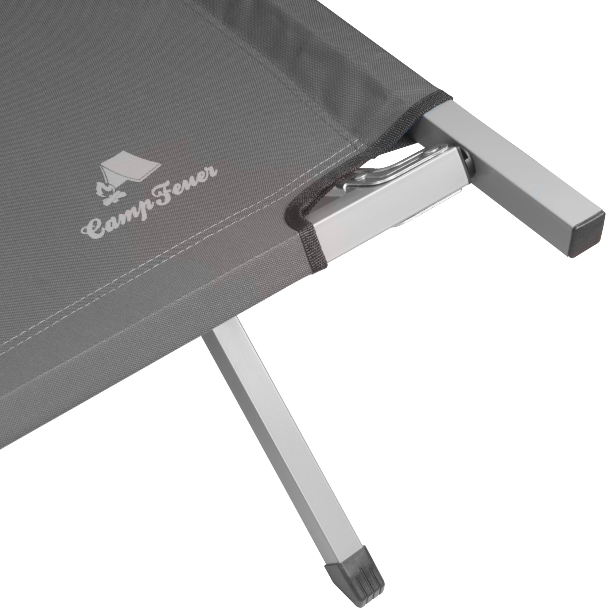 CampFeuer Feldbett pat camping pliabil gri 190 cm
