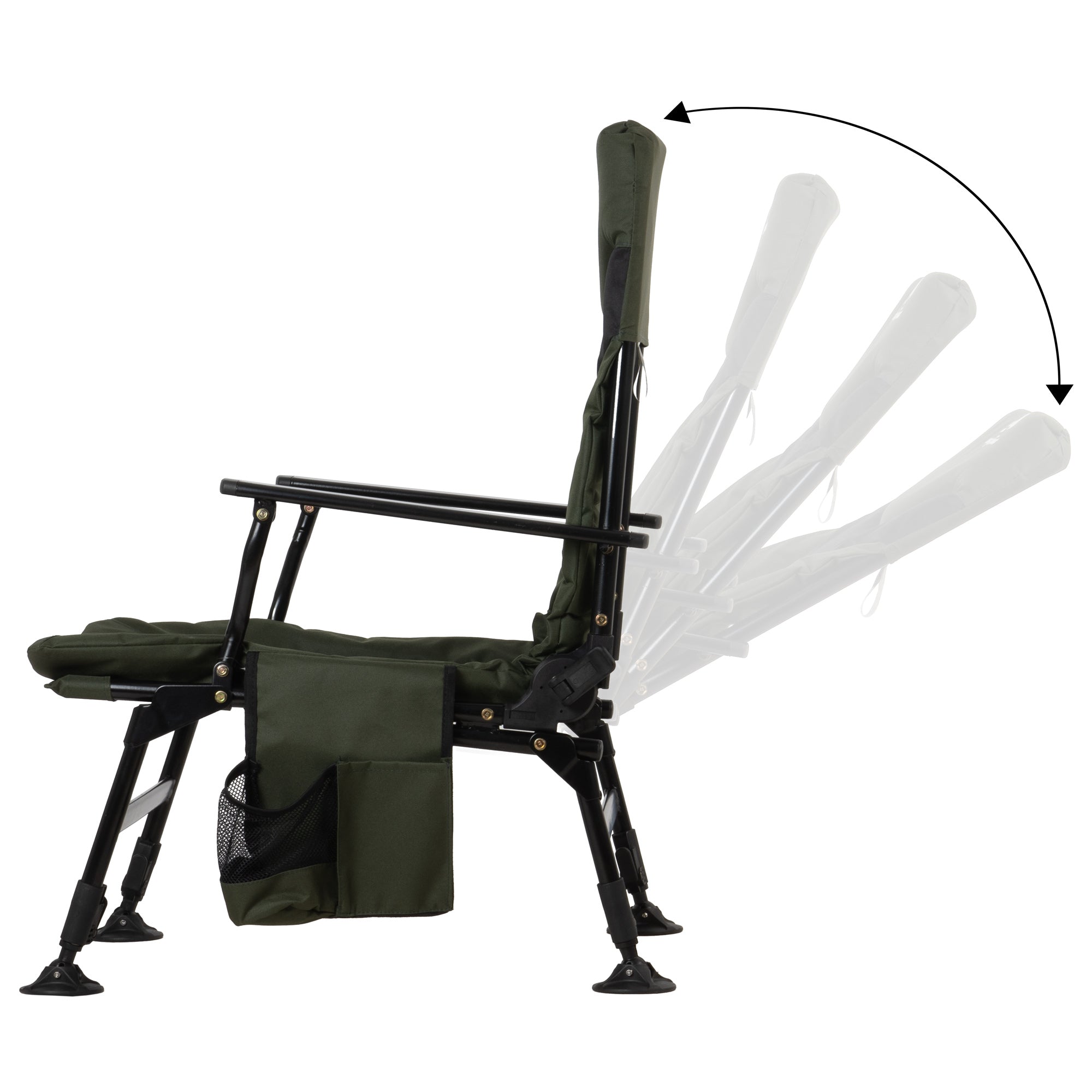 CampFeuer Scaun pescuit pliabil 150 kg cu husa verde