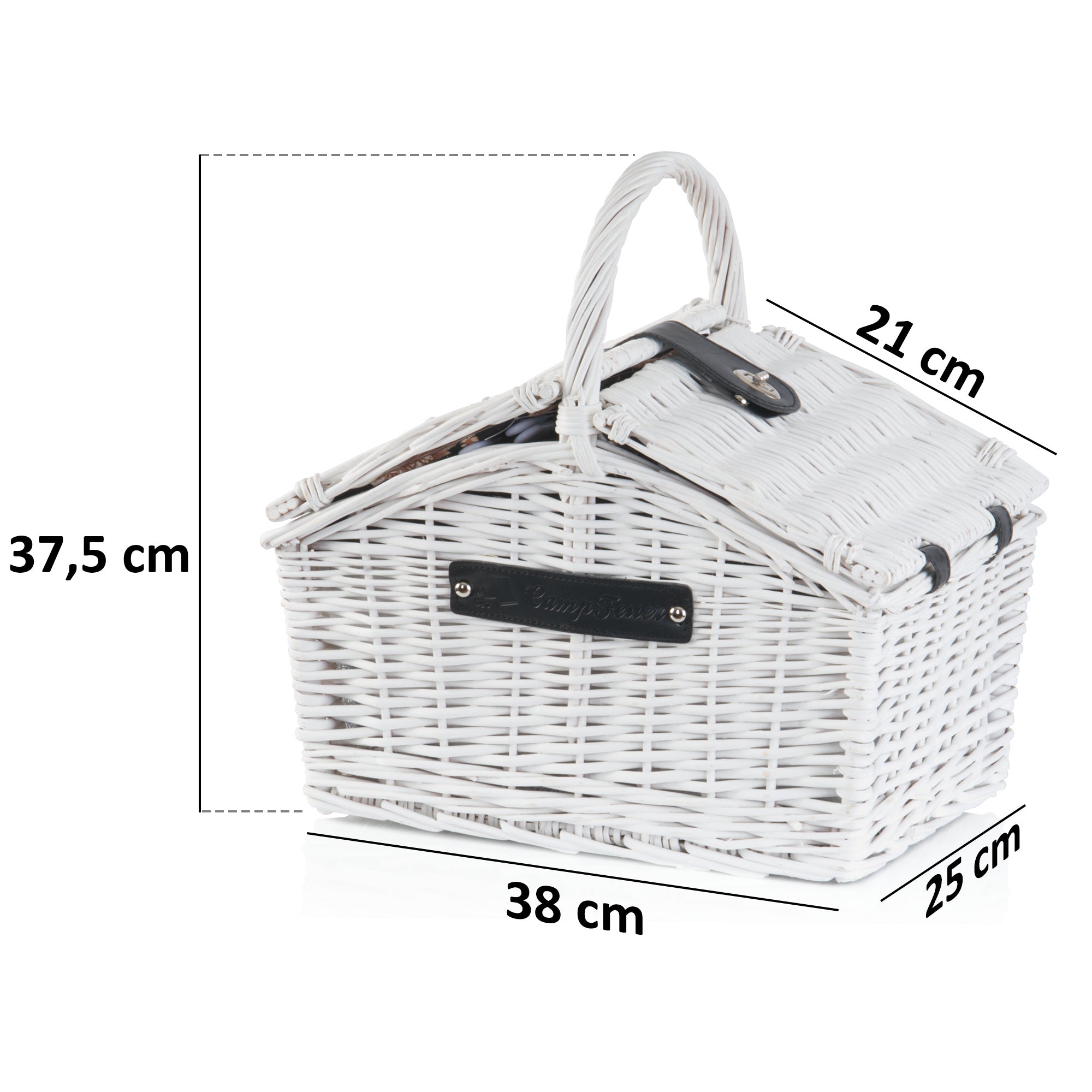 CampFeuer Cos picnic 2 persoane 12 piese maro