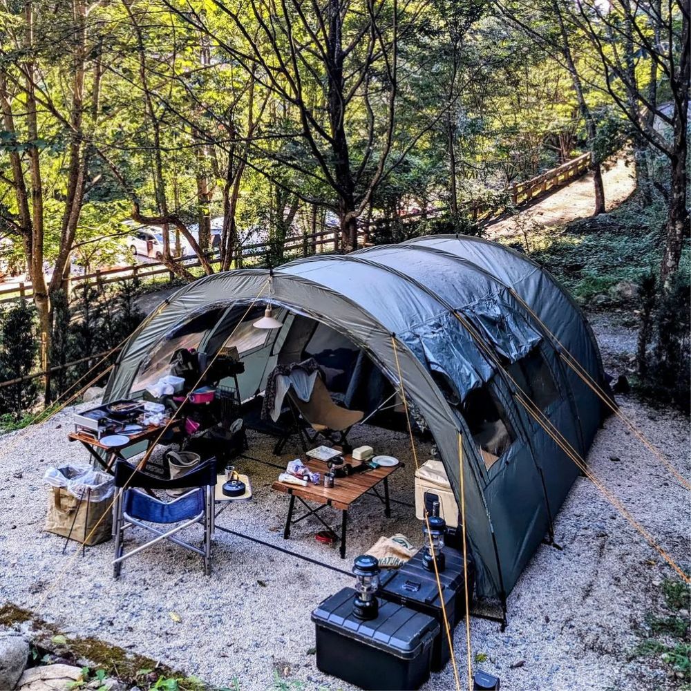 CampFeuer Relax6 cort tunel 6 persoane oliv/gri 5000 mm