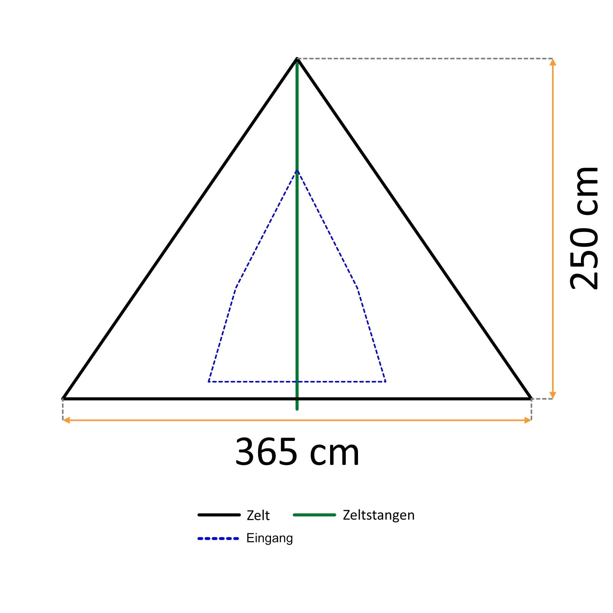 CampFeuer Spirit cort tipi 4 persoane maro 3000 mm
