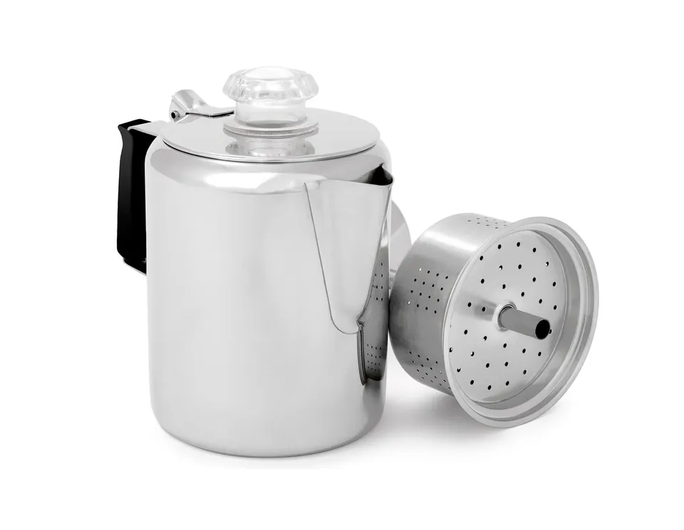 GSI Outdoors Glacier percolator cafea inox 6 cesti