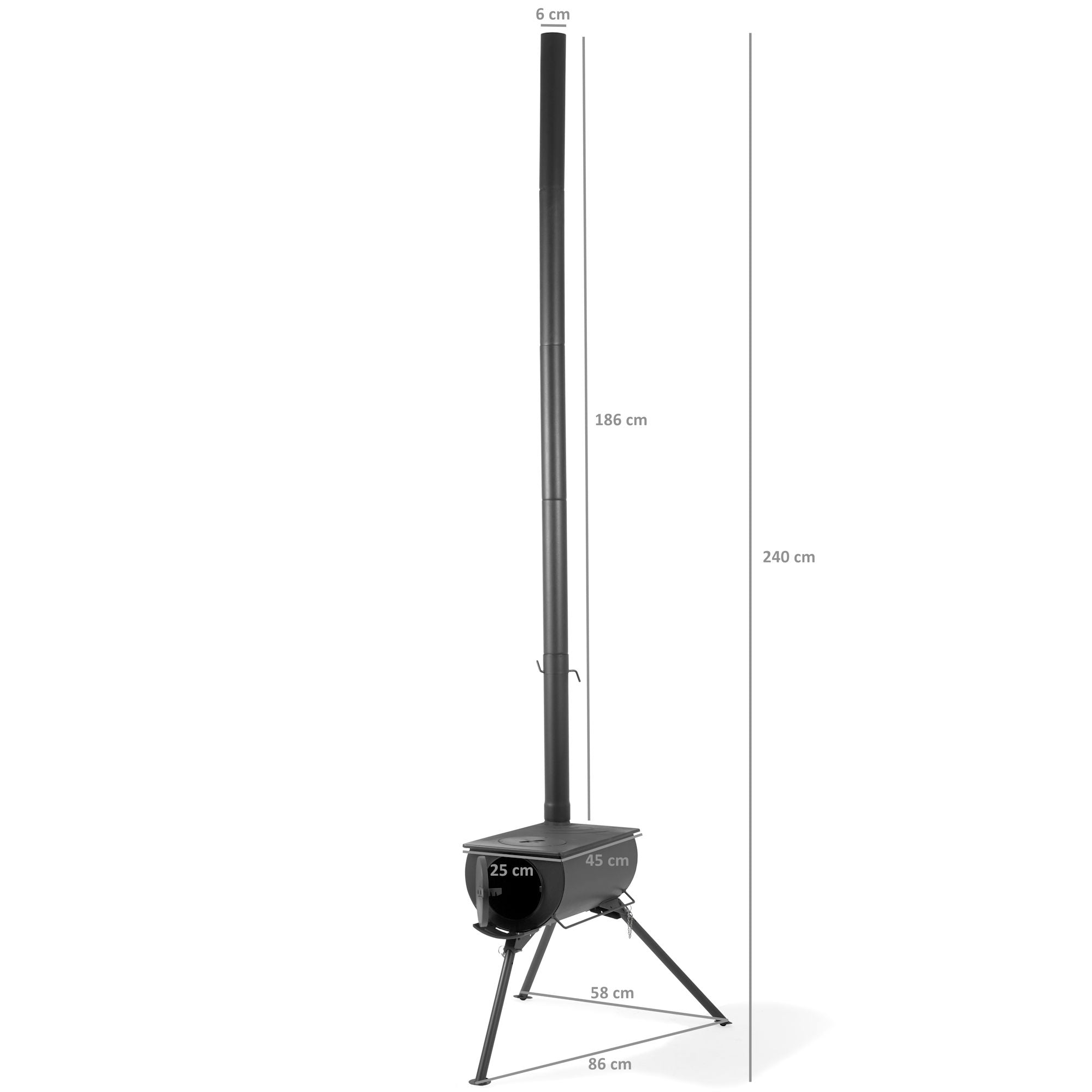 CampFeuer soba cort 58x86x240 cm cu gatit si cos