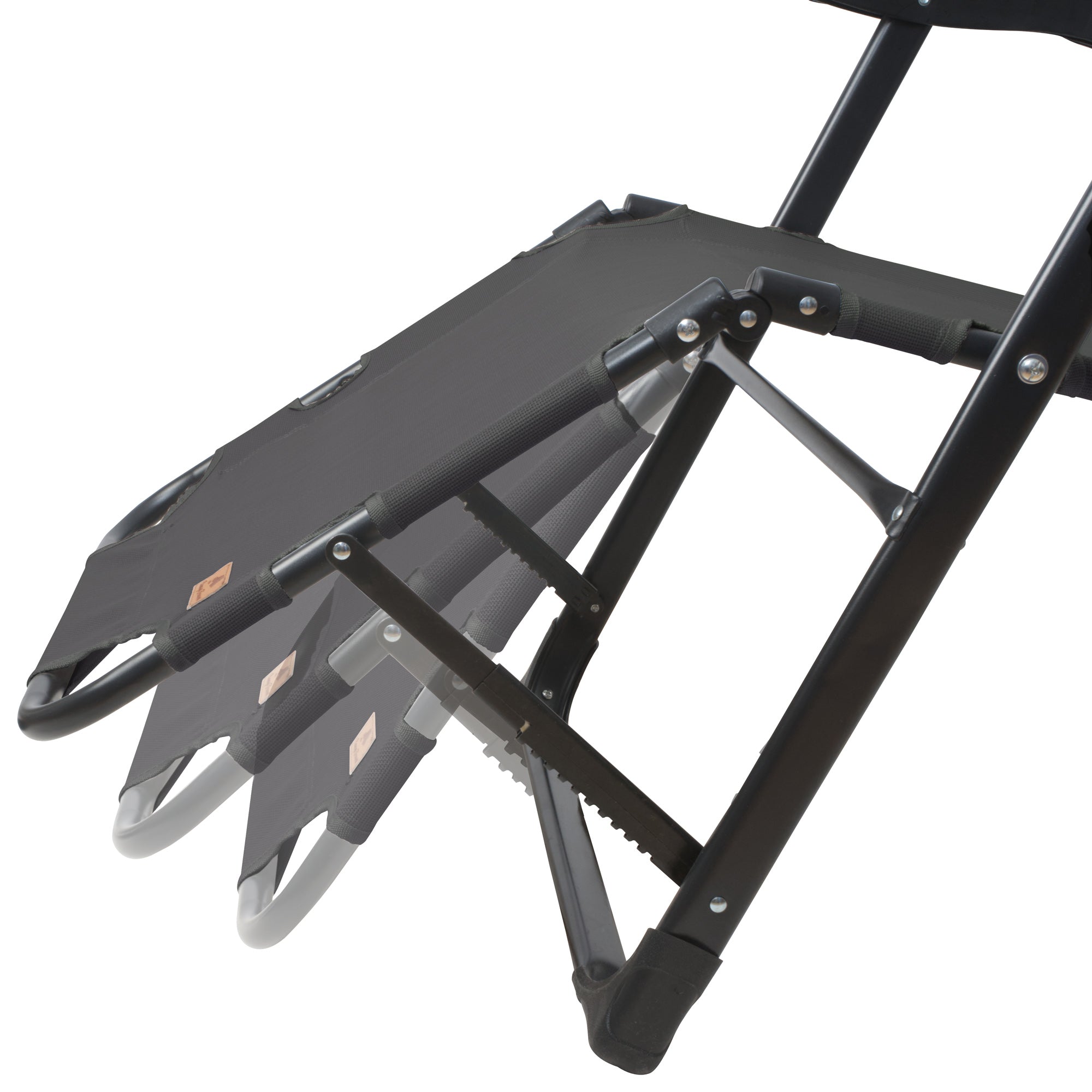 CampFeuer șezlong plajă cu copertină gri 176 cm