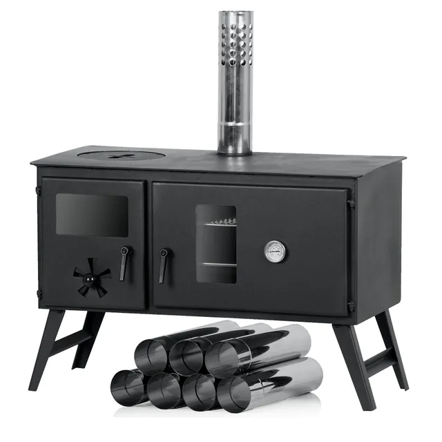 CampFeuer sobă cort lemne cu plită 28,5x58,5x260 cm