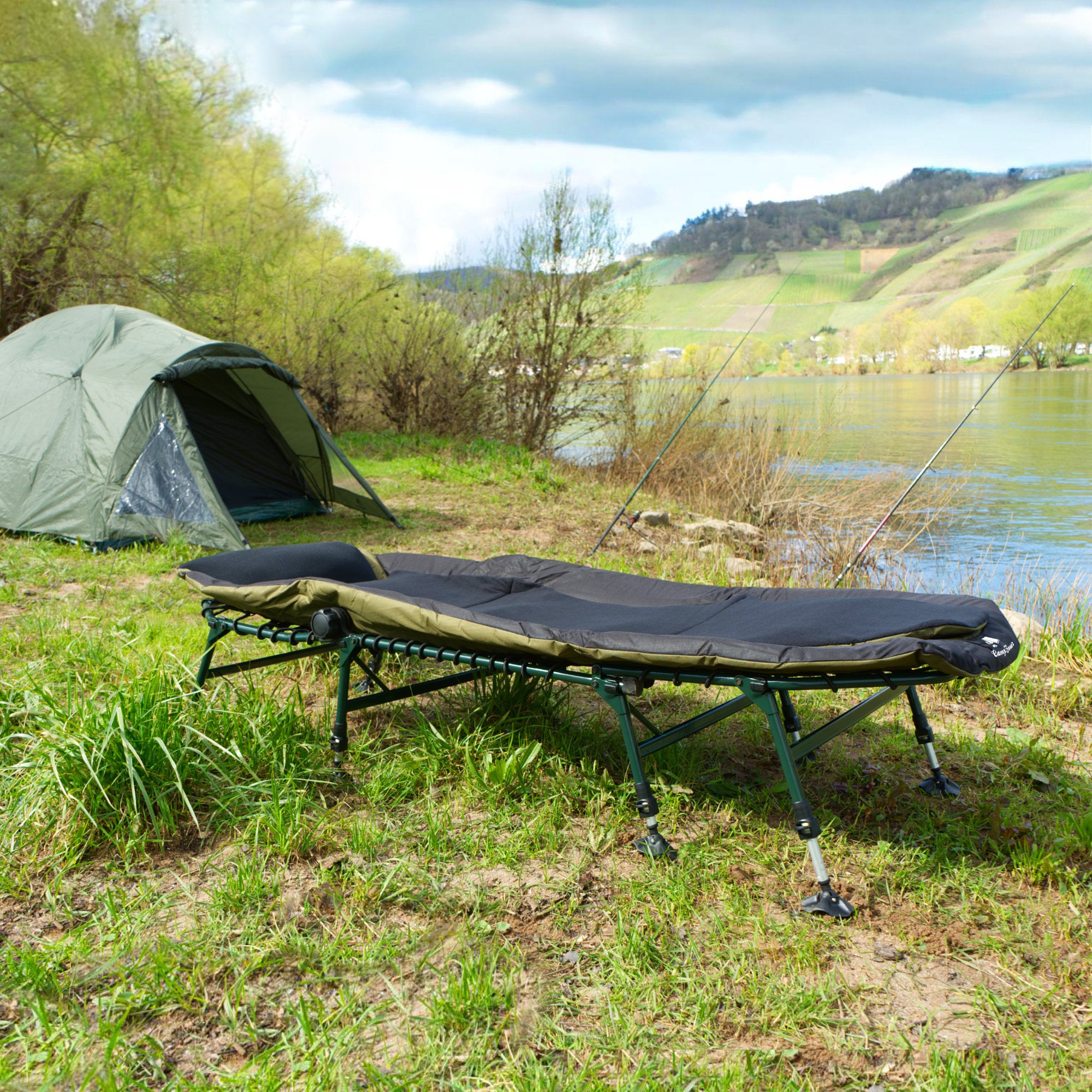 CampFeuer pat pescuit XXL 210x85 cm reglabil