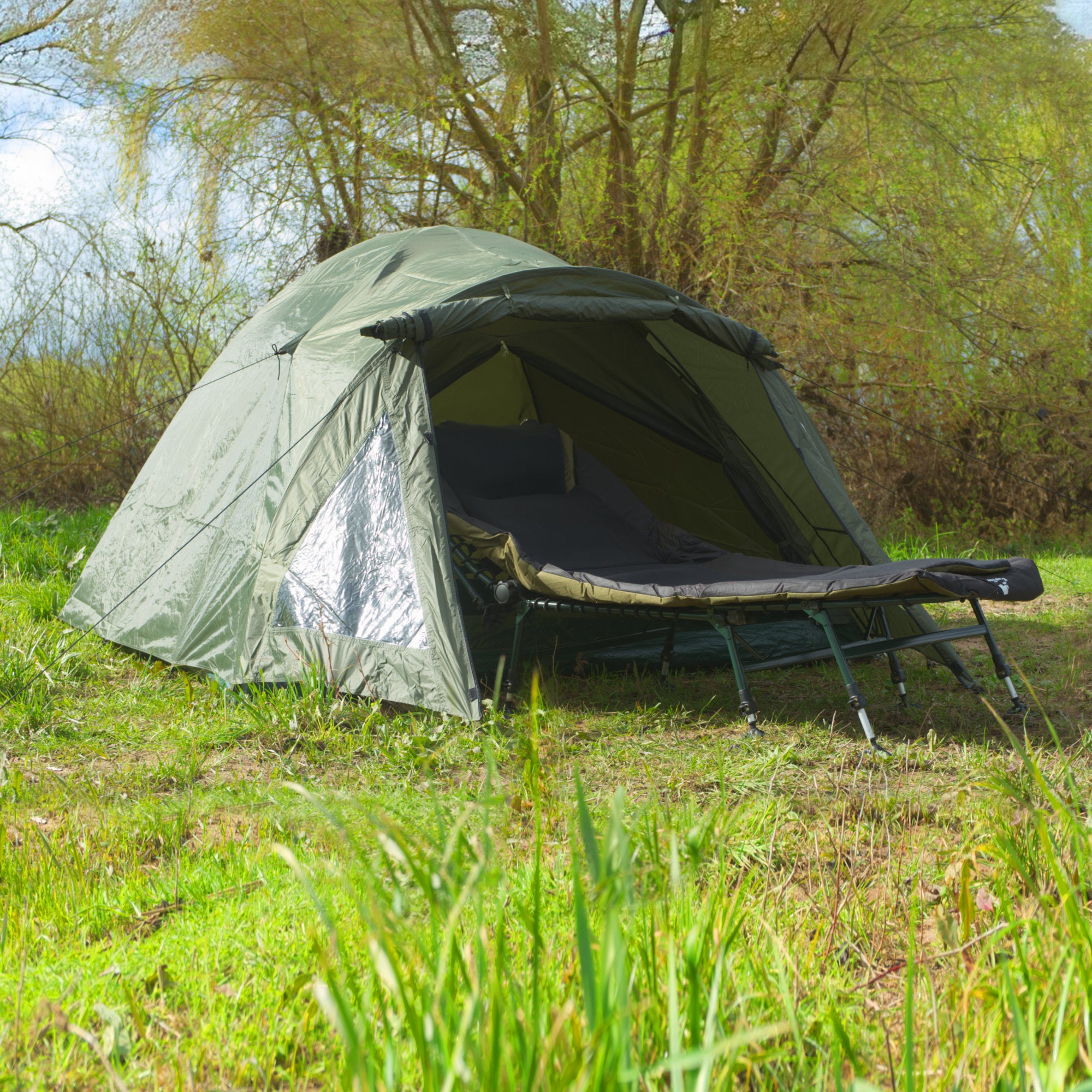 CampFeuer Flash cort pescuit 2 persoane verde 2000 mm