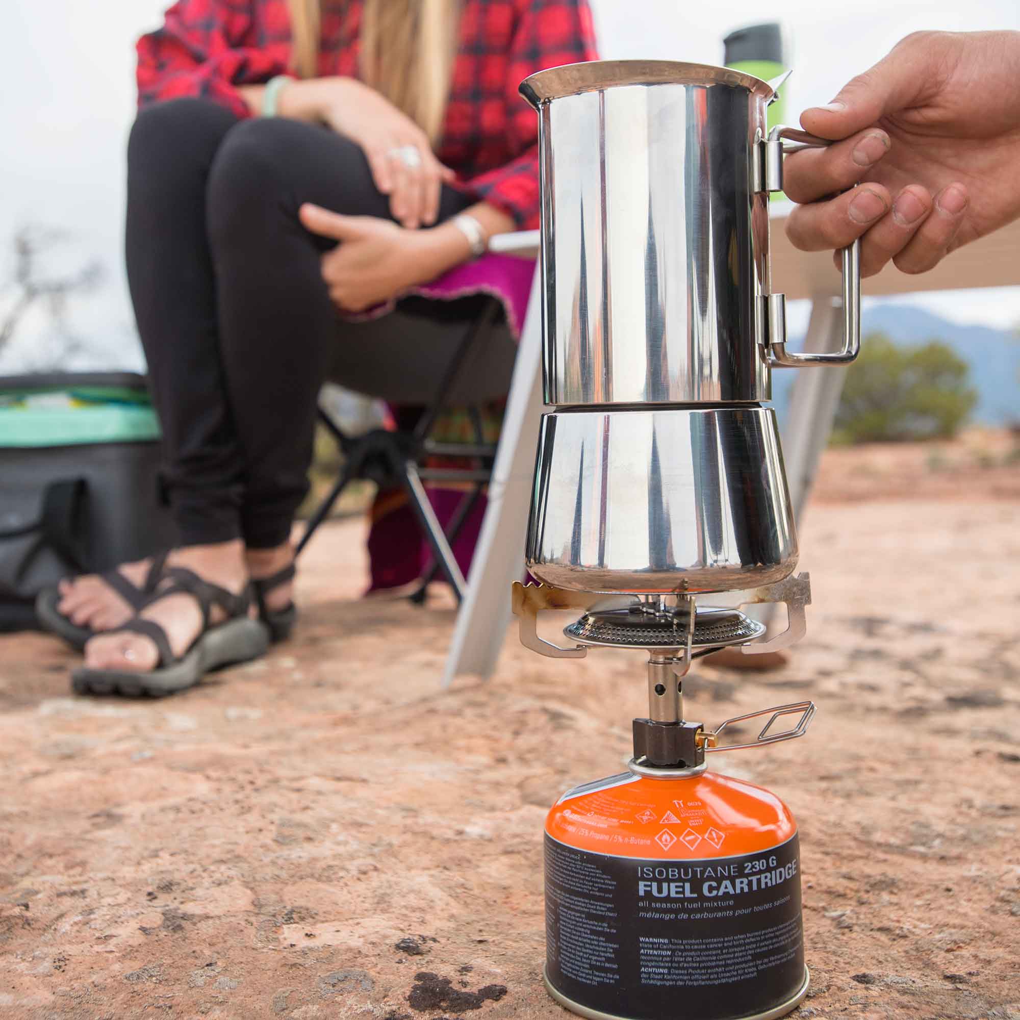 GSI Outdoors espressor moka camping oțel compact