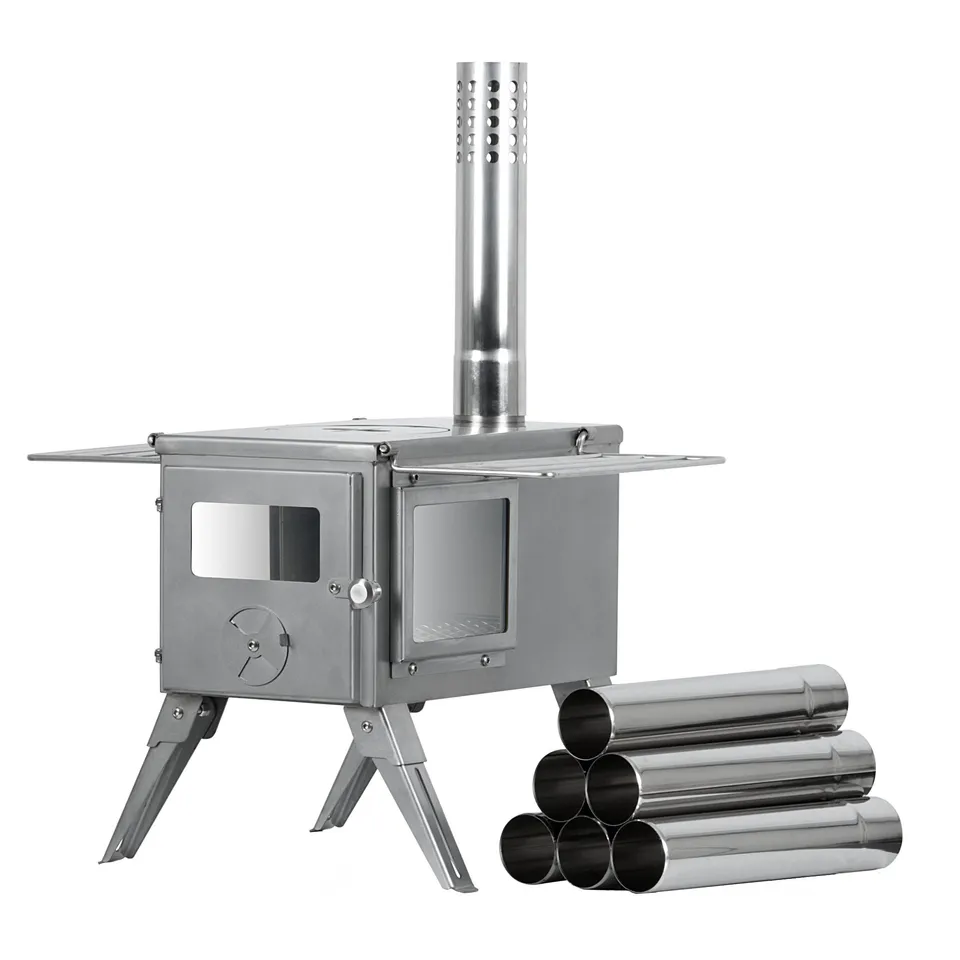 CampFeuer soba cort inox 51,5x42x216 cm cu plita