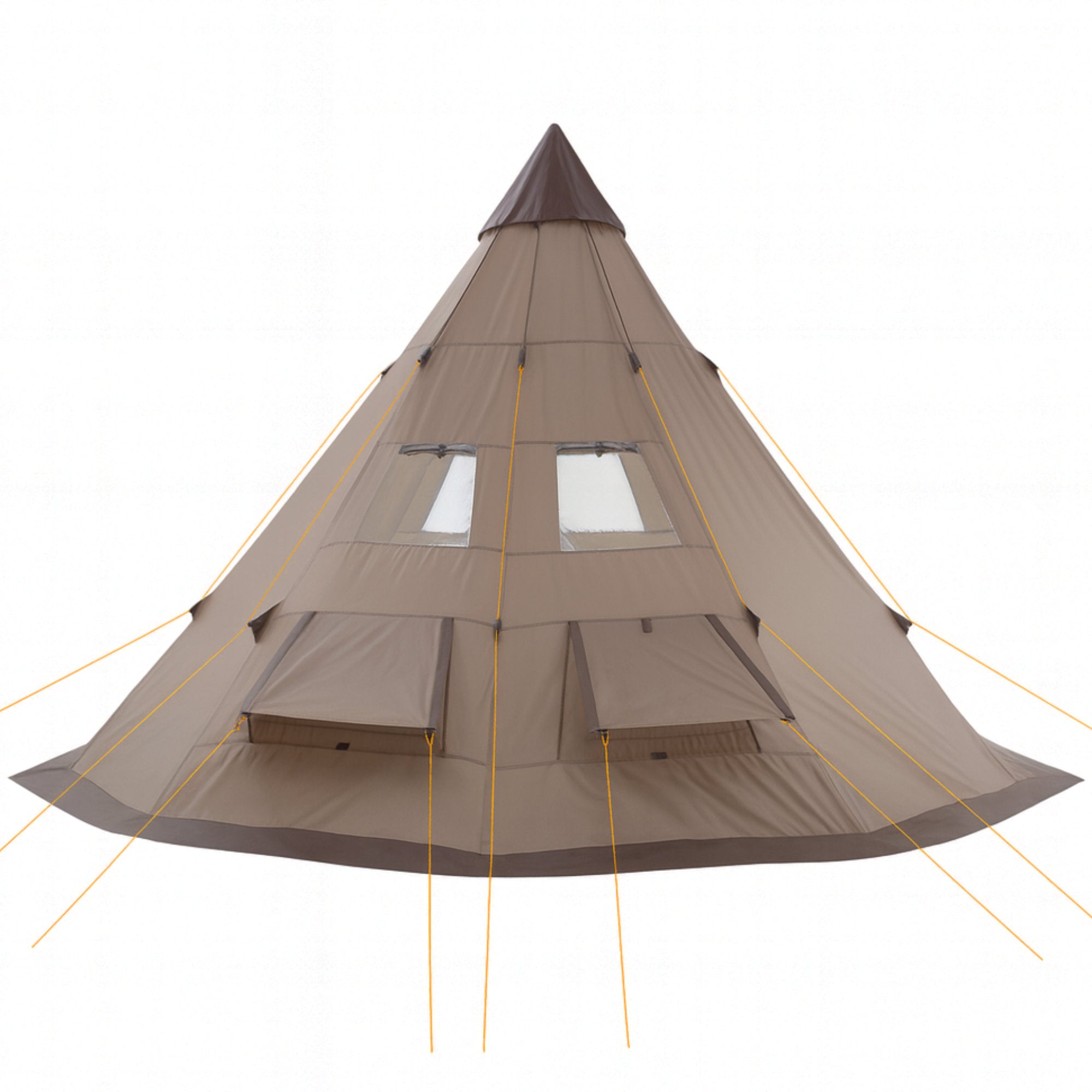 CampFeuer Spirit cort tipi 4 persoane maro 3000 mm