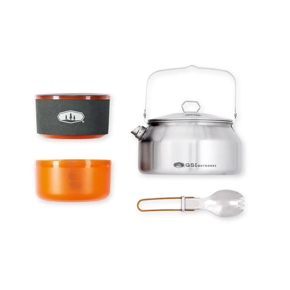GSI Outdoors Glacier ibric camping inox 1L + spork