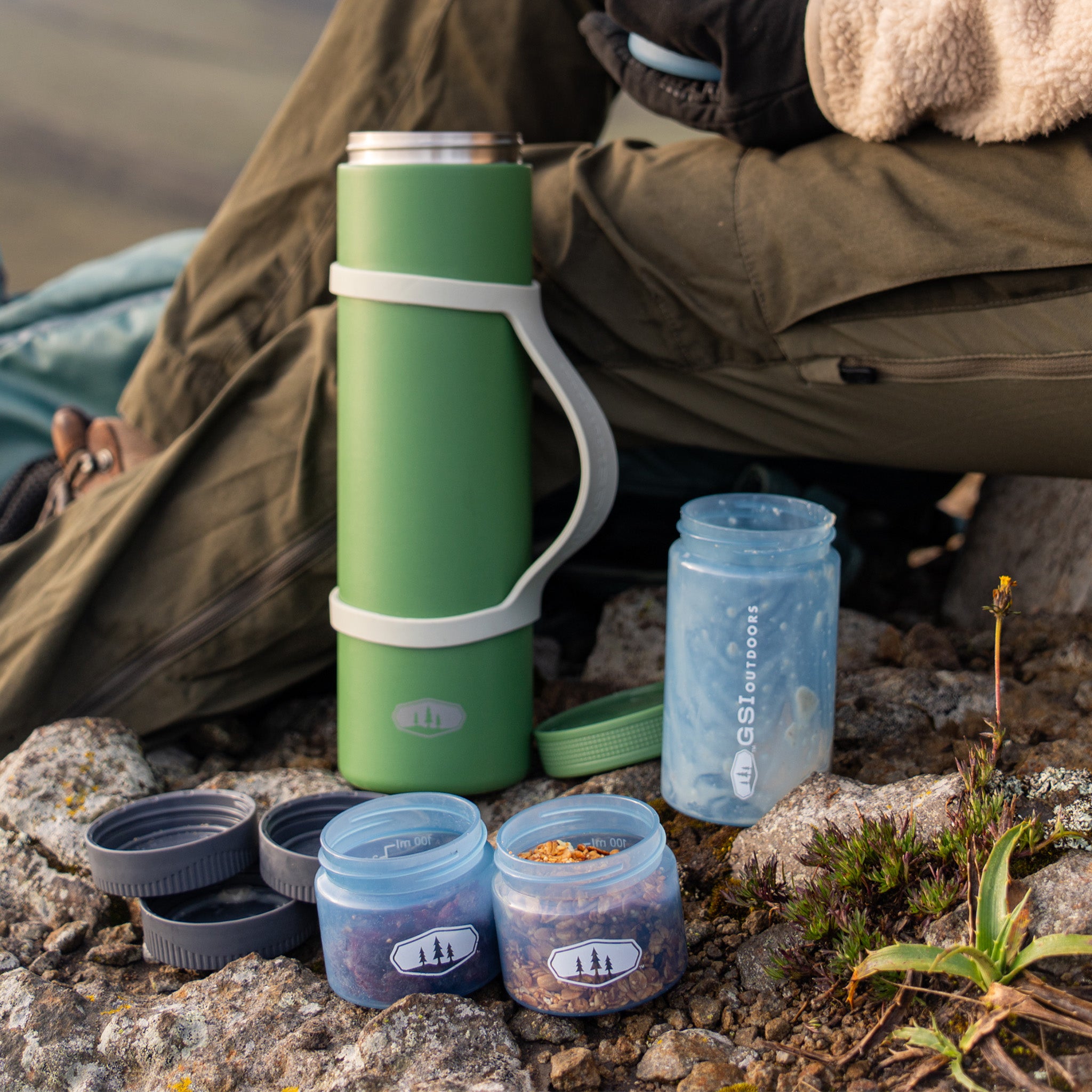GSI Outdoors Glacier Travel Stack set termos inox