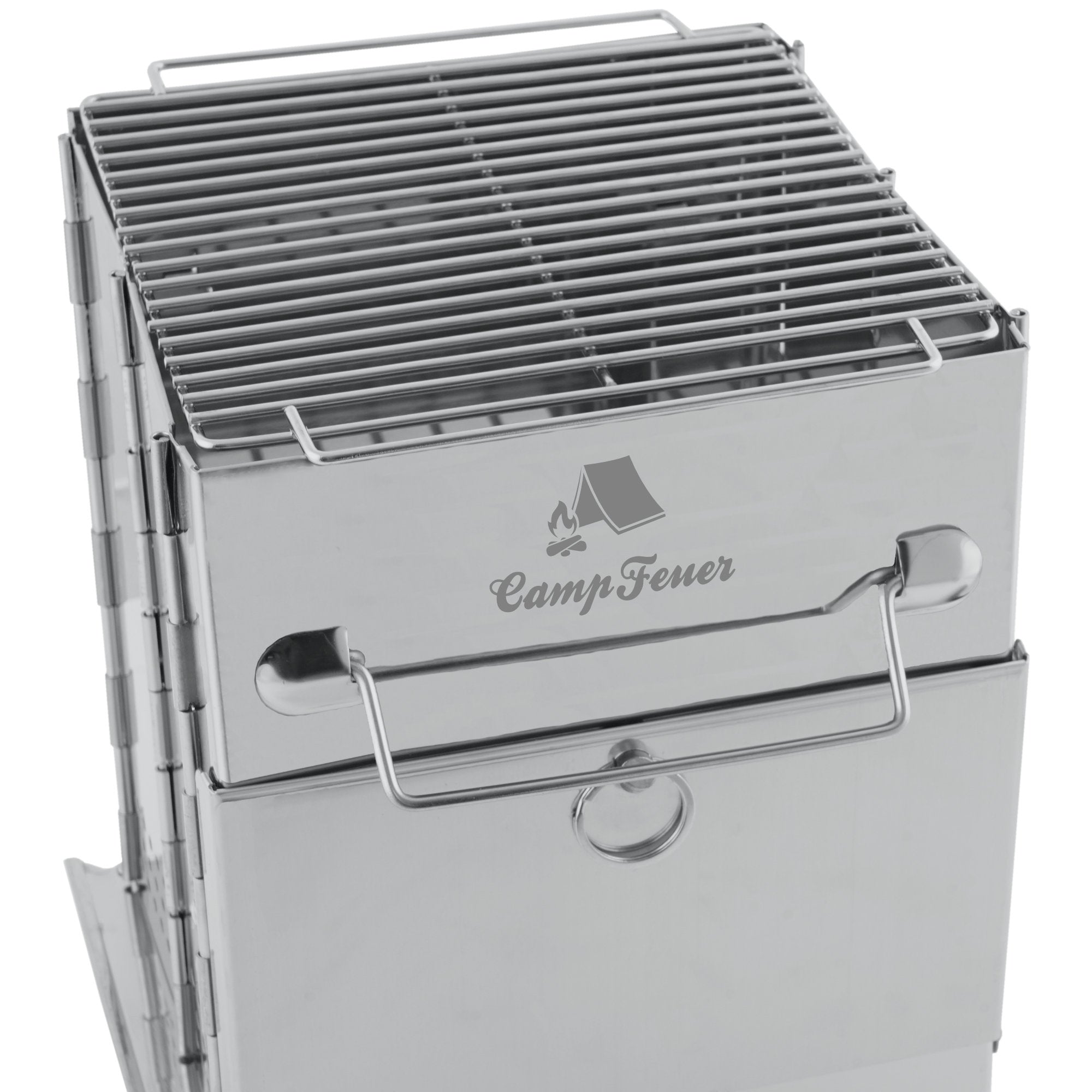 CampFeuer Gratar pliabil inox 19x19 cm cu husa