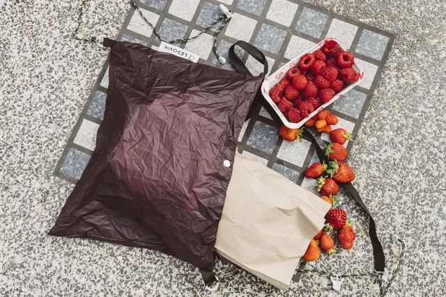 Lesovik Musette sacoșă bicicletă Burgundy Ron 30g