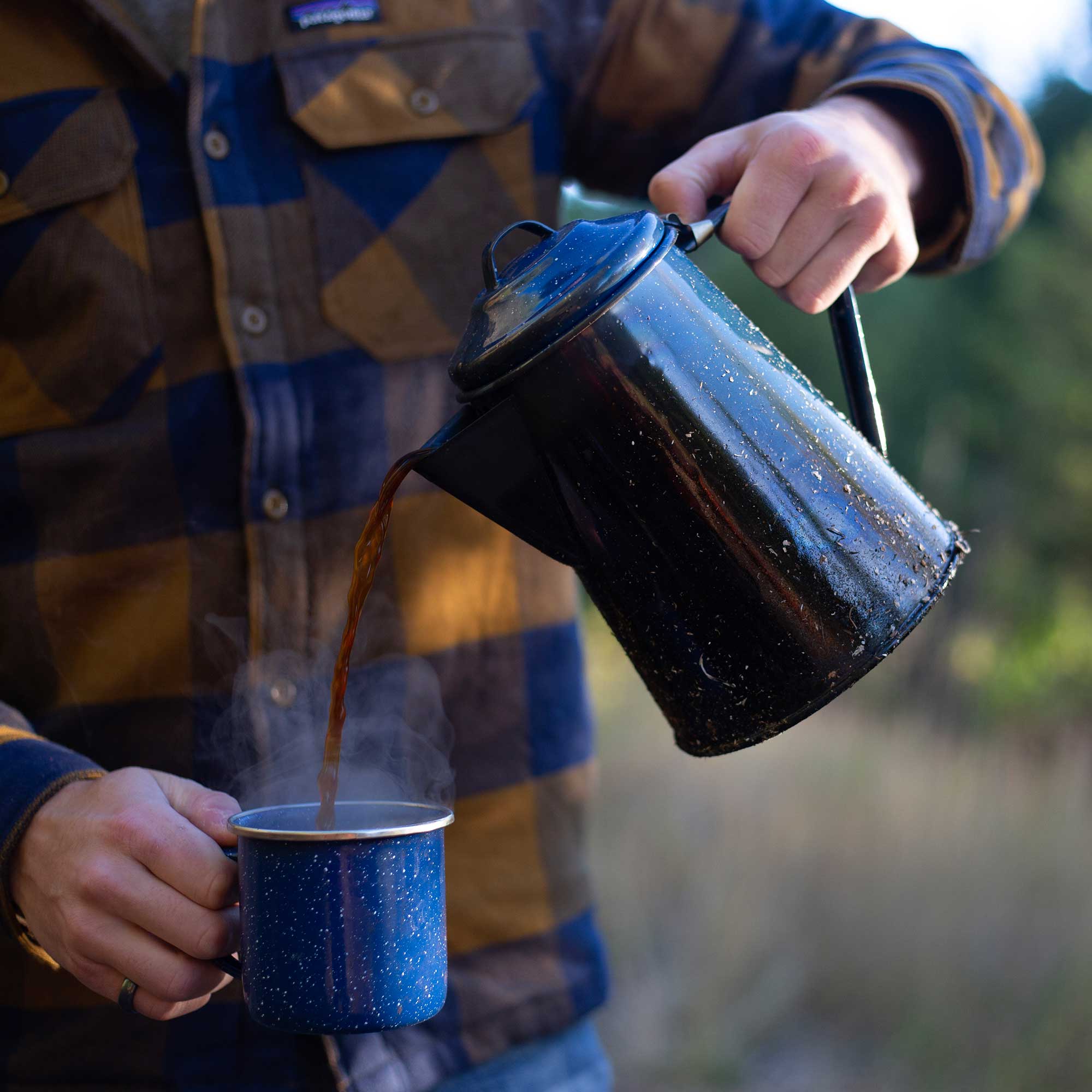 GSI Outdoors Enamelware Coffee Pot ceainic 8 cani emailat