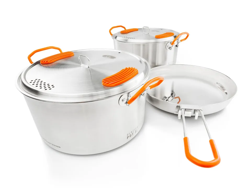GSI Outdoors Glacier Stainless Base Camper Medium set vase camping