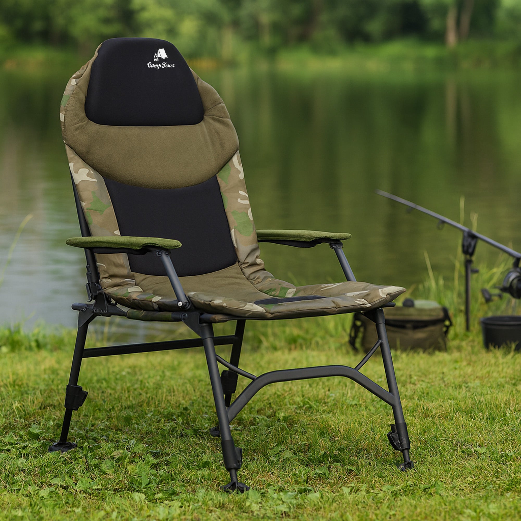CampFeuer Scaun pescuit camuflaj oliv 150kg