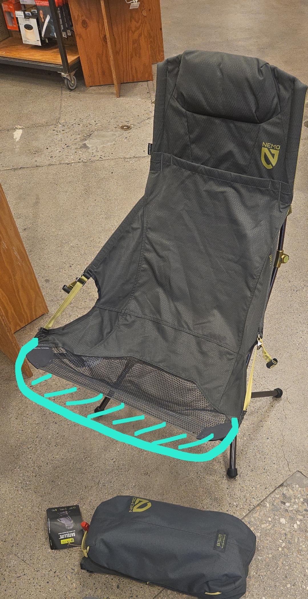 Nemo Satellite scaun camping reclinabil gri Quicksilver