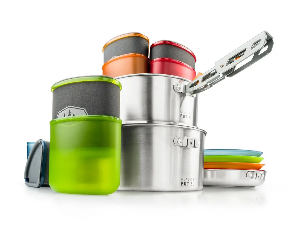 GSI Outdoors Glacier Stainless set vase camping 4 persoane