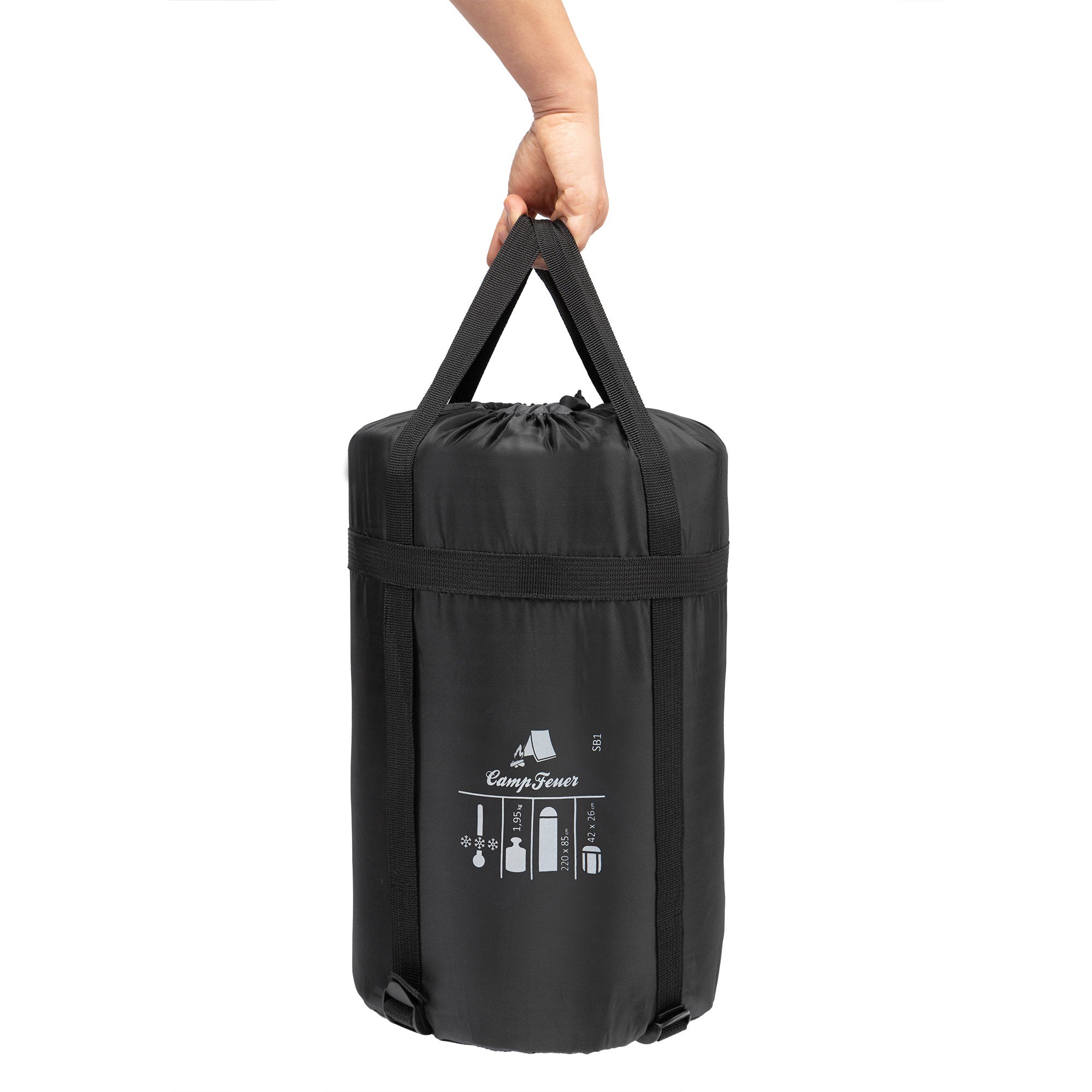 CampFeuer sac dormit pătură 220x85 gri petrol