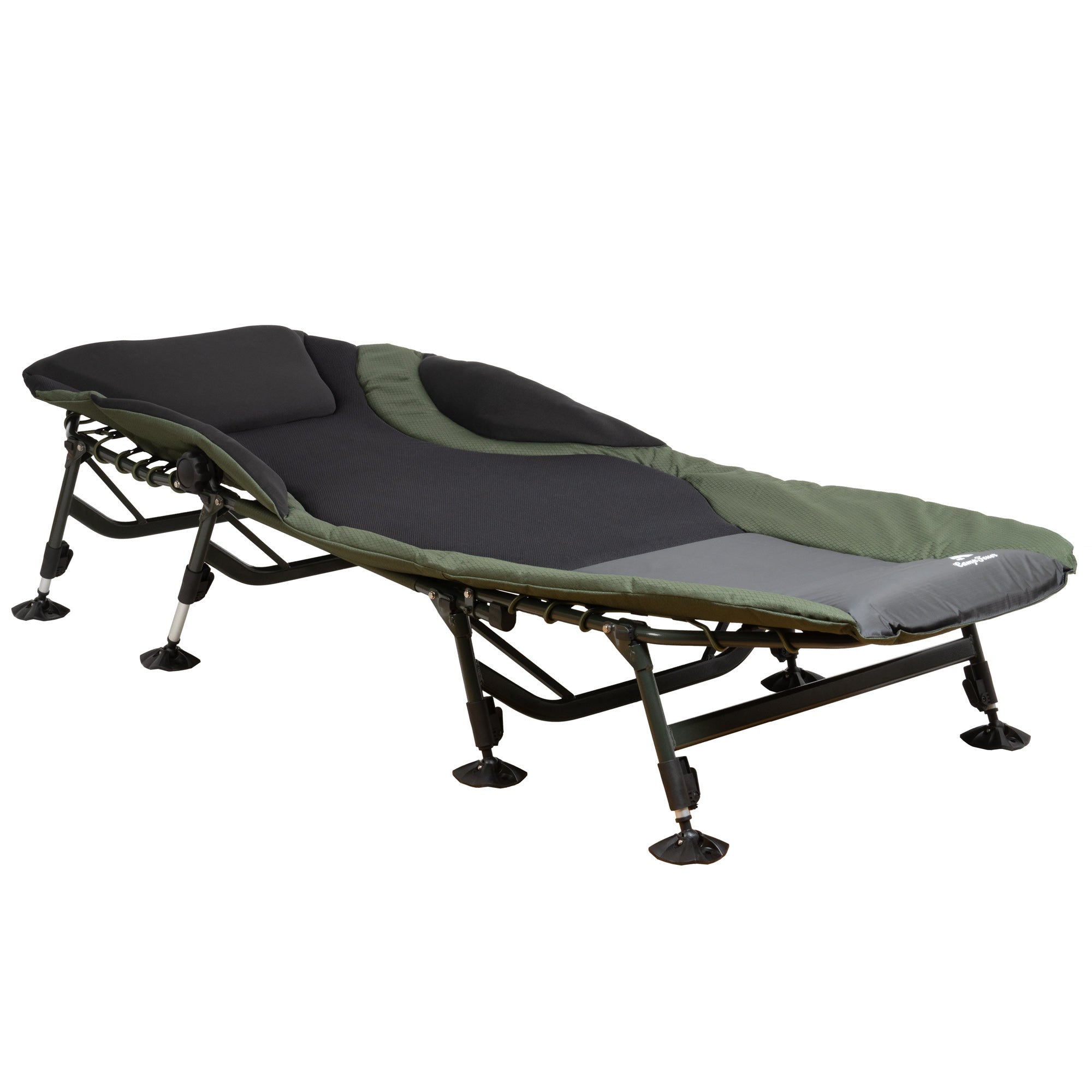 CampFeuer XXL pat pescuit 207x88 maro negru reglabil