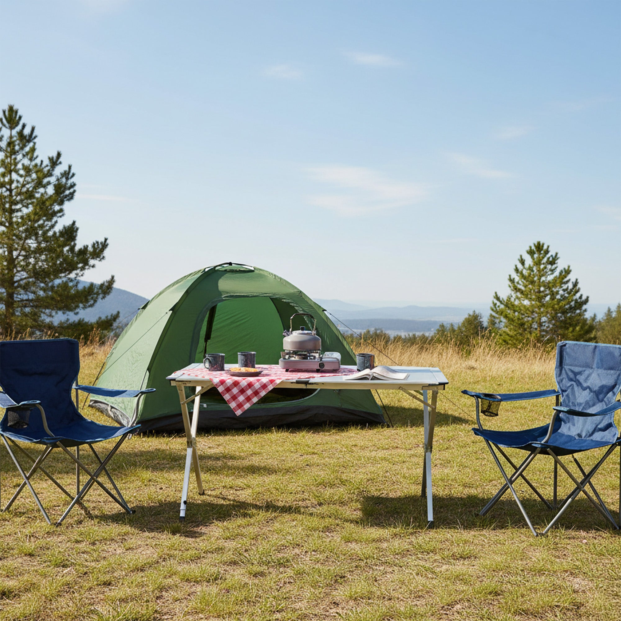 CampFeuer masă camping aluminiu 140x70 pliabilă